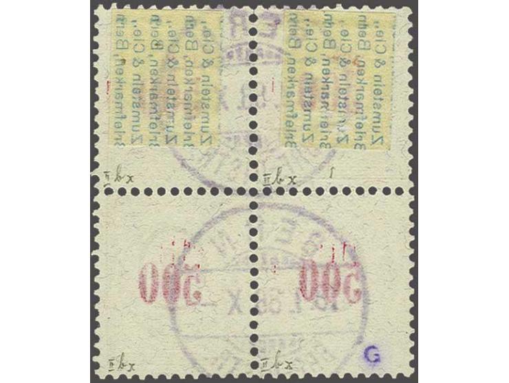 Postage Due 500 centimes pale green and red type IIK (Zst. 22B) in block of 4, very fine, cat.v. CHF 360+