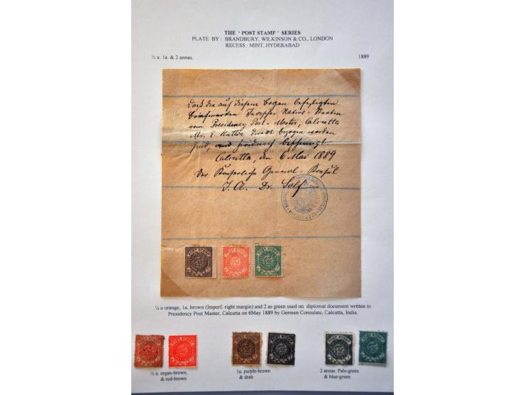 specialized collection of Hyderabad with perforations, colours, paper types and some covers