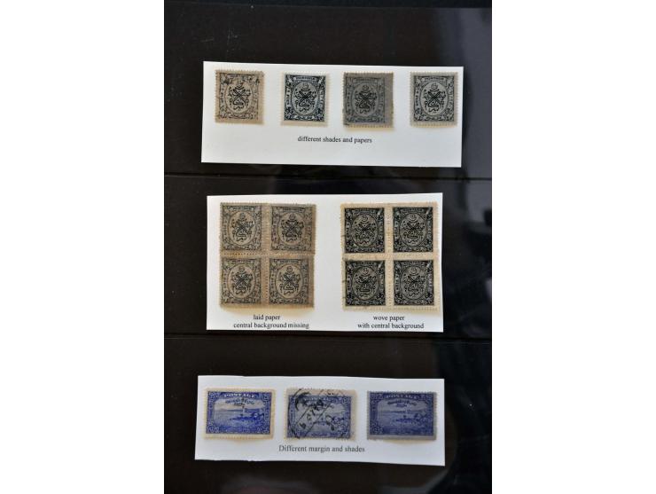 specialized collection of Hyderabad with perforations, colours, paper types and some covers