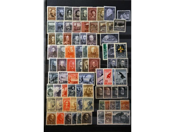 mainly */** with many better sets and stamps including 80th Birthday Franz Joseph (2 kronen missing), FIS, Katholikentag, Hit