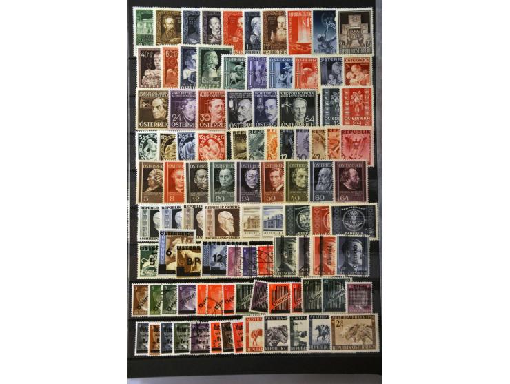 mainly */** with many better sets and stamps including 80th Birthday Franz Joseph (2 kronen missing), FIS, Katholikentag, Hit