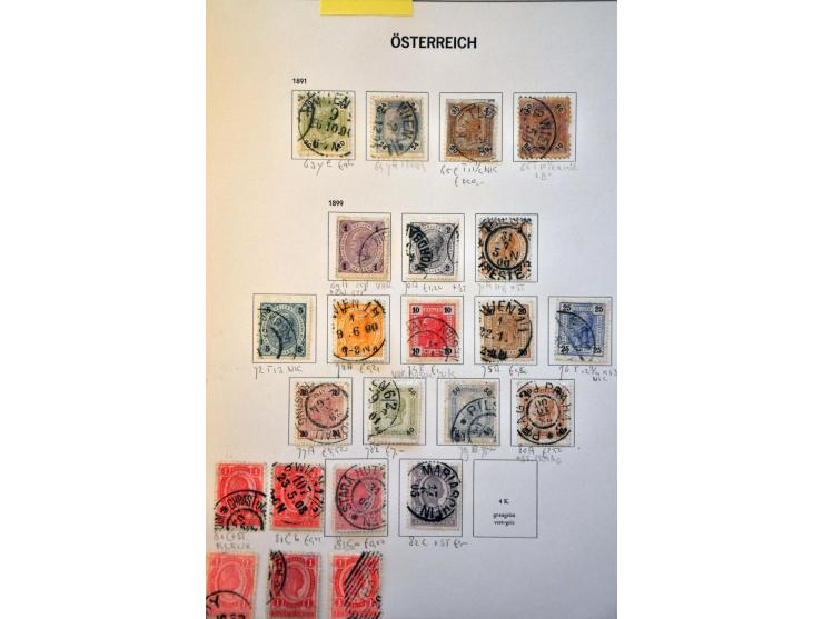 specialized collection 1850-2004 used with perforations, plateflaws, paper varieties etc. in 2 Davo albums. Added duplicates 