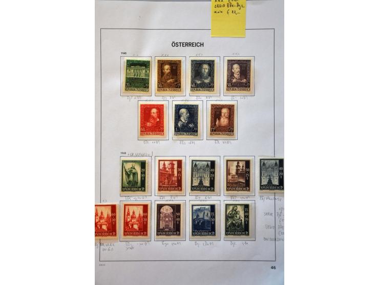 specialized collection 1850-2004 used with perforations, plateflaws, paper varieties etc. in 2 Davo albums. Added duplicates 