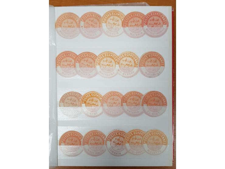 Interpostal seals (136 ex.) in stockbook