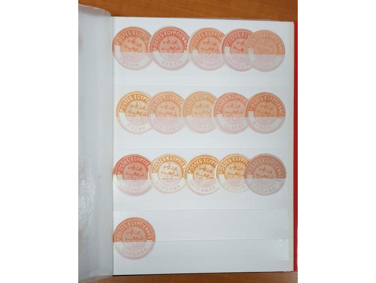 Interpostal seals (136 ex.) in stockbook