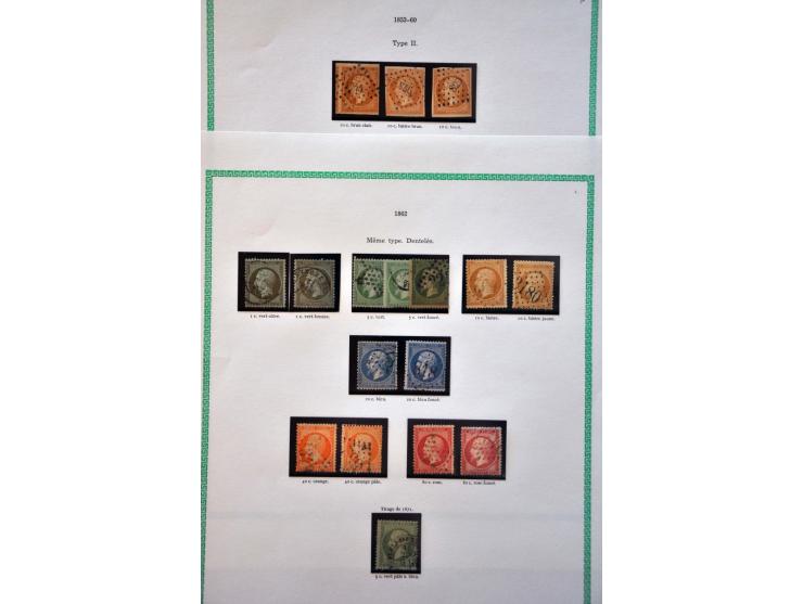 collection 1849-1990 with many better stamps and sets including classics (a.o. 5 francs grey with tiny thin spot and Bordeaux