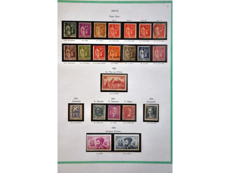 collection 1849-1990 with many better stamps and sets including classics (a.o. 5 francs grey with tiny thin spot and Bordeaux