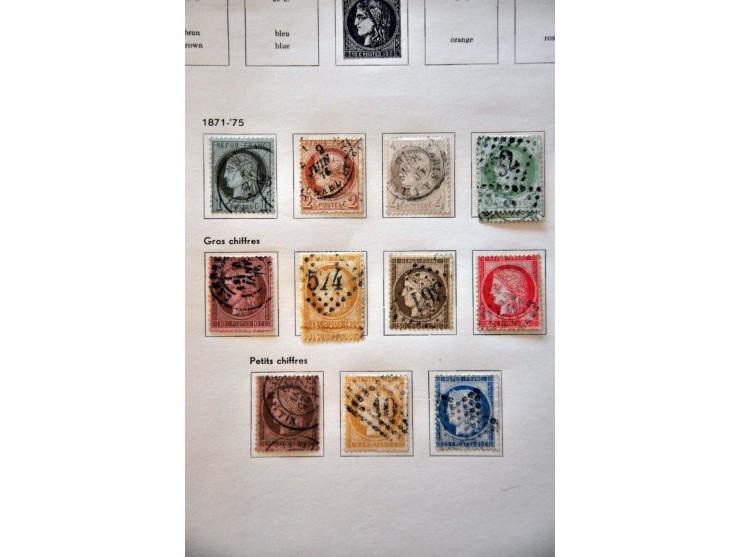 collection 1849-1986 used and */**  with better stamps and sets including Transatlantique, Samothrace, Pexip minisheet, both 