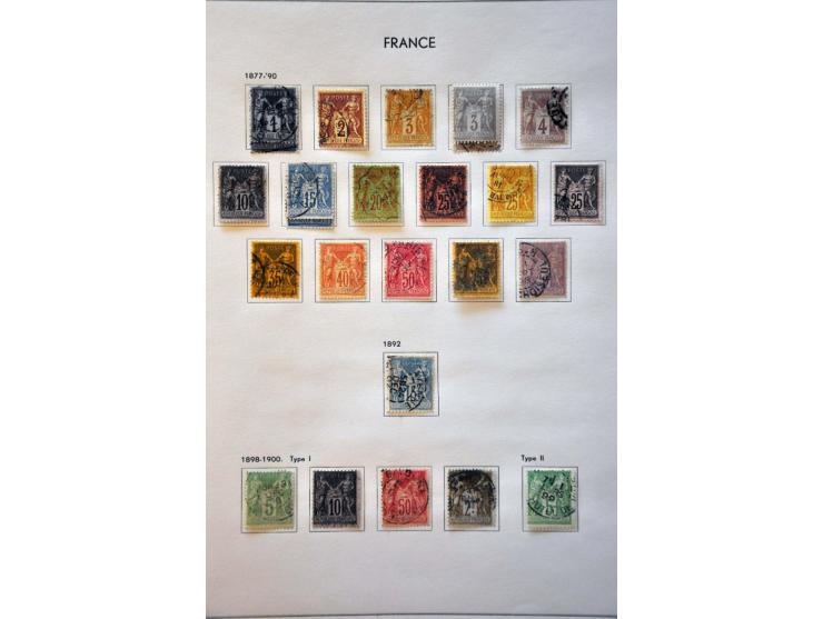 collection 1849-1986 used and */**  with better stamps and sets including Transatlantique, Samothrace, Pexip minisheet, both 