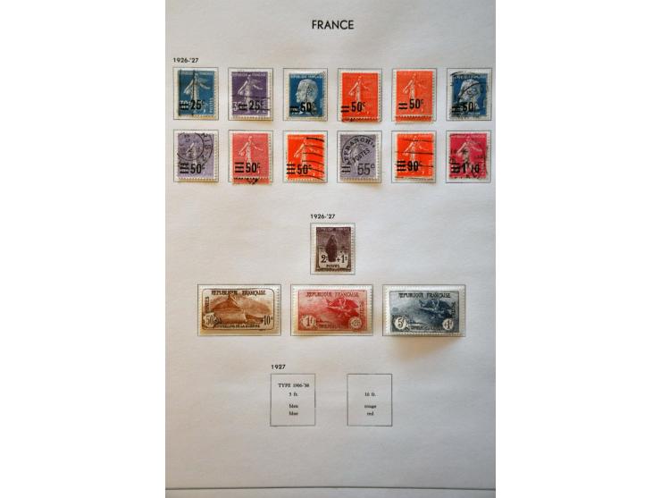 collection 1849-1986 used and */**  with better stamps and sets including Transatlantique, Samothrace, Pexip minisheet, both 