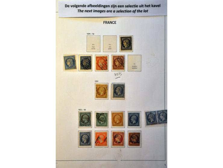 collection 1849-1979 used, later */** including classic issues, both Airmail 50 francs etc. in mixed condition in 3 Davo albu