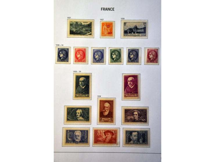 collection 1849-1979 used, later */** including classic issues, both Airmail 50 francs etc. in mixed condition in 3 Davo albu