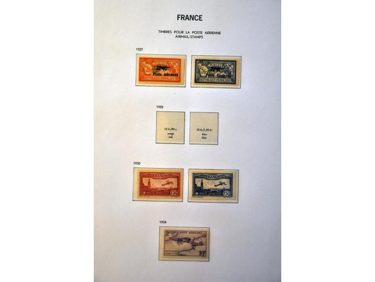 collection 1849-1979 used, later */** including classic issues, both Airmail 50 francs etc. in mixed condition in 3 Davo albu