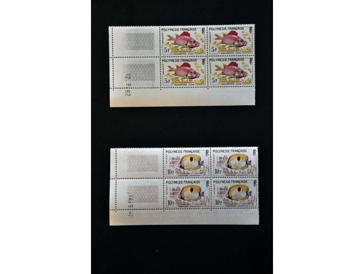 Polynesia nice collection with better material a.o  proofs, imperforated, epreuves in good condition in Schaubek album