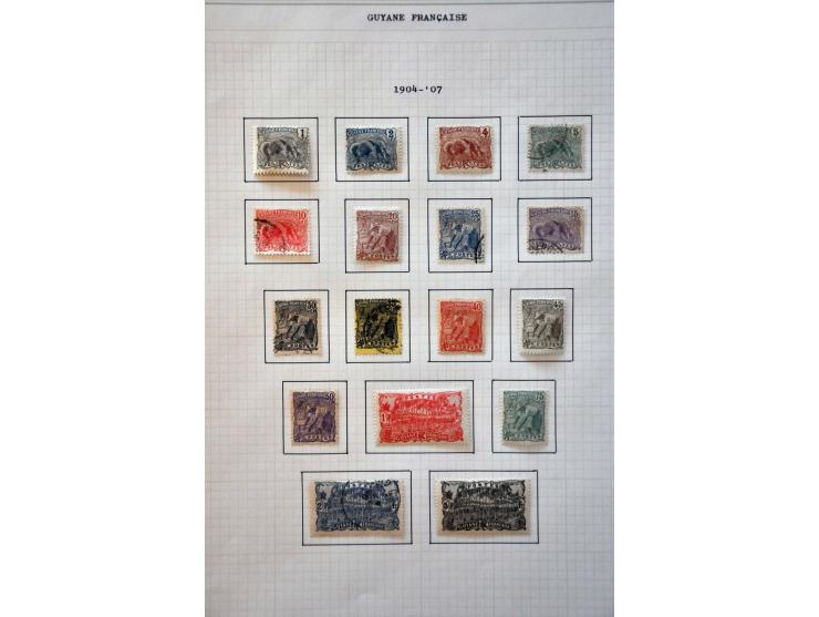 and Inini collection 1886-1937 including many better material, proofs and some covers etc. in binder