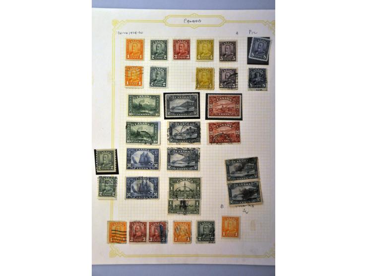 collection 1868-2007 used and */** including better stamps and sets, blocks of 4 etc. in 3 binders