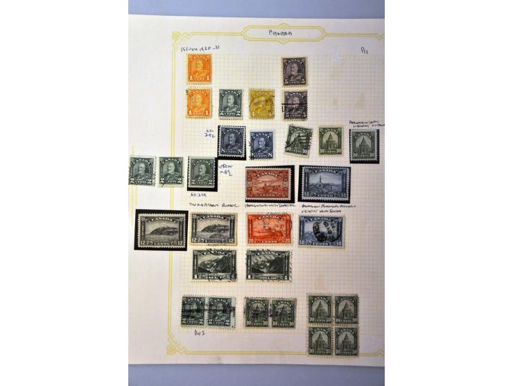 collection 1868-2007 used and */** including better stamps and sets, blocks of 4 etc. in 3 binders