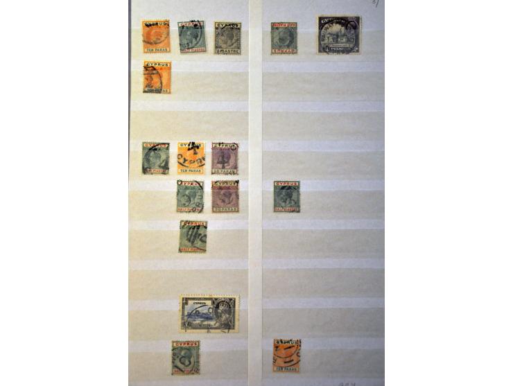 collection postmarks, ca. 280 ex. with numerals, squared circles, cds, railways, rurals, etc. in stockbook 