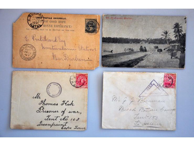 collection upto 1909 including Cape, Natal, Orange River Colony, Pietersburg, Transvaal, Boer War (covers), with better items