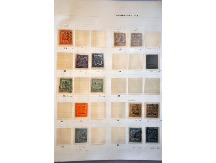 collection upto 1909 including Cape, Natal, Orange River Colony, Pietersburg, Transvaal, Boer War (covers), with better items