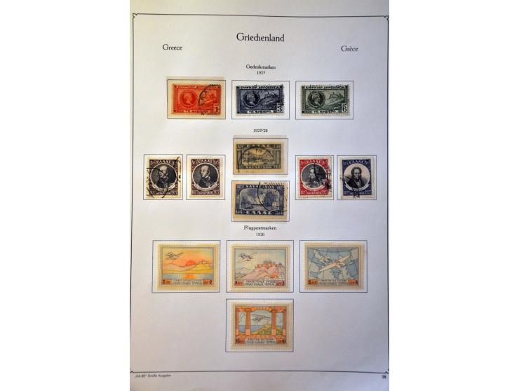 collection 1861-1999 with better sets a.o. Olympics 1896 and 1906, Airmail, Territories etc. in 2 KaBe albums and stockbook