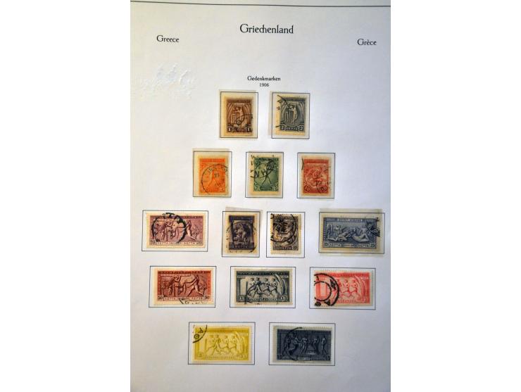 collection 1861-1999 with better sets a.o. Olympics 1896 and 1906, Airmail, Territories etc. in 2 KaBe albums and stockbook