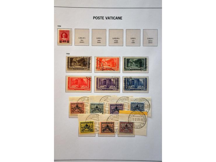 collection 1852-1991 with Papal States, better sets, minisheet nr. 1, Air Mail, fdc's etc. in 3 albums