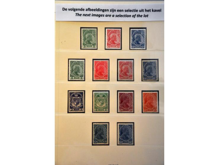 collection 1912-1990 */** with many better sets including 70th Anniversary Prince Johann and Landscapes 1930 in 2 Lindner alb