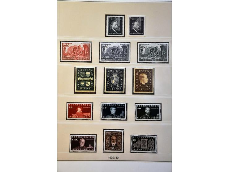 collection 1912-1990 */** with many better sets including 70th Anniversary Prince Johann and Landscapes 1930 in 2 Lindner alb