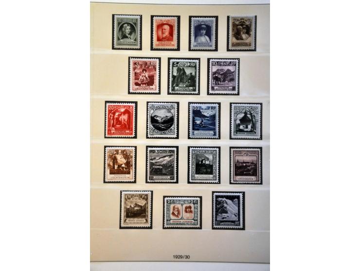 collection 1912-1990 */** with many better sets including 70th Anniversary Prince Johann and Landscapes 1930 in 2 Lindner alb