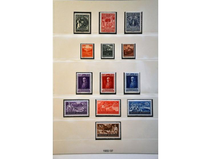 collection 1912-1990 */** with many better sets including 70th Anniversary Prince Johann and Landscapes 1930 in 2 Lindner alb