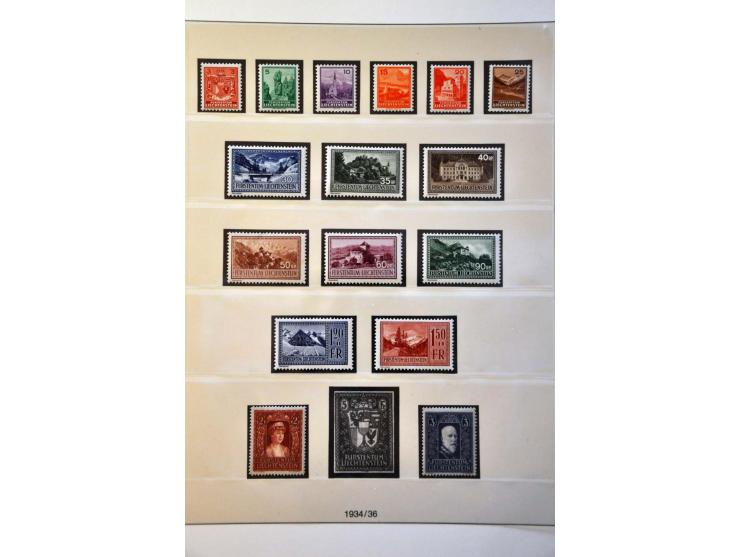 collection 1912-1990 */** with many better sets including 70th Anniversary Prince Johann and Landscapes 1930 in 2 Lindner alb