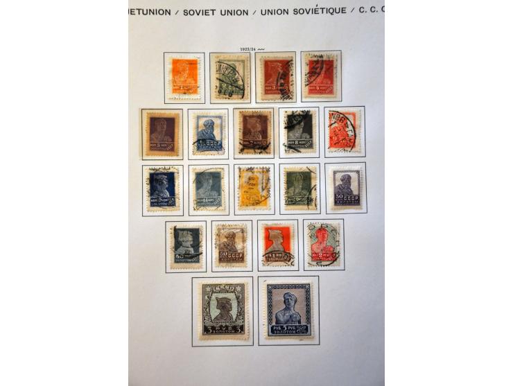 collection 1857-1988 used and */** with many better stamps, sets, minisheets and Airmail in 7 Schaubek binders in large box