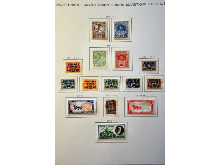 collection 1857-1988 used and */** with many better stamps, sets, minisheets and Airmail in 7 Schaubek binders in large box