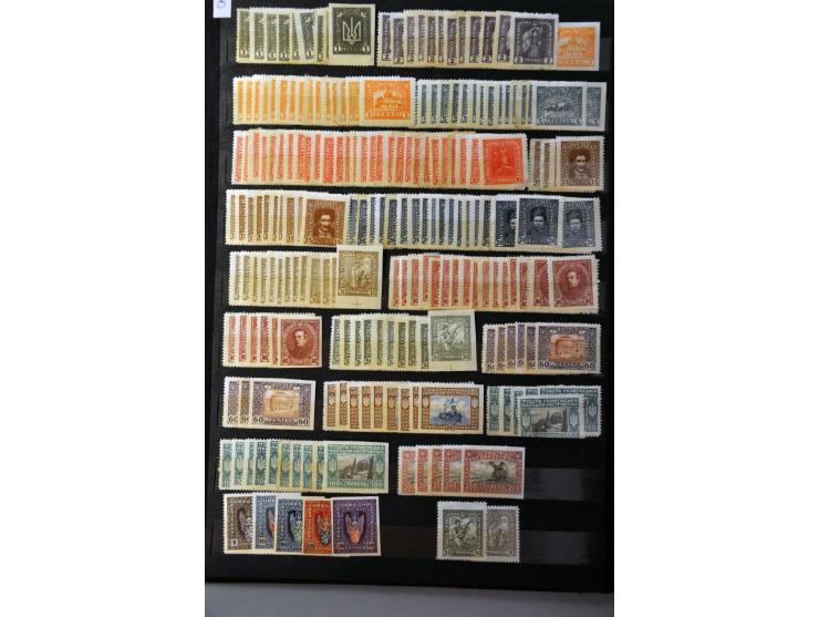 Territories, nice collection including Civil War with a.o. Trident overprints Ukraine, Postoffices in China and the Levant et