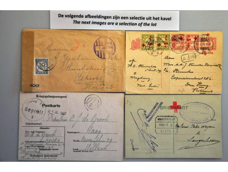 collection of 114 cards and covers including Netherlands including WW I and WW II, Dutch East Indies cover Tjideng camp 1946,