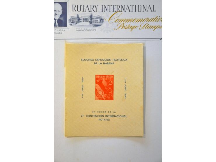 Rotary collection */** including Austria set 1931 *, Cuba sheetlet 1940, duplicates, blocks of 4 etc. in White Ace album, sto