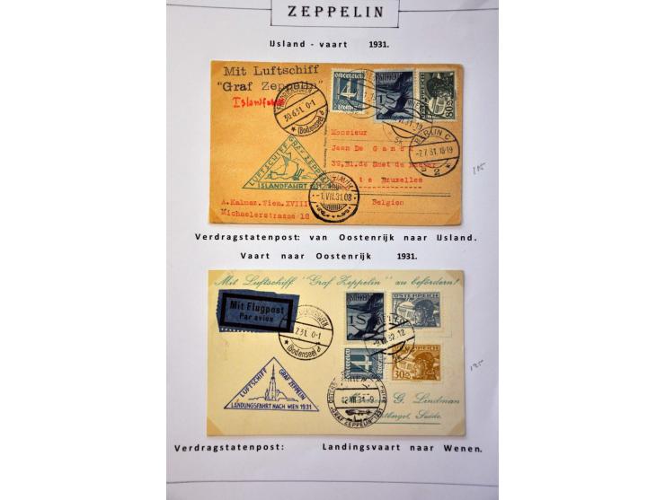 collection of about 130 Zeppelin covers including better flights and frankings, Treatypost, registered etc. on album leaves i