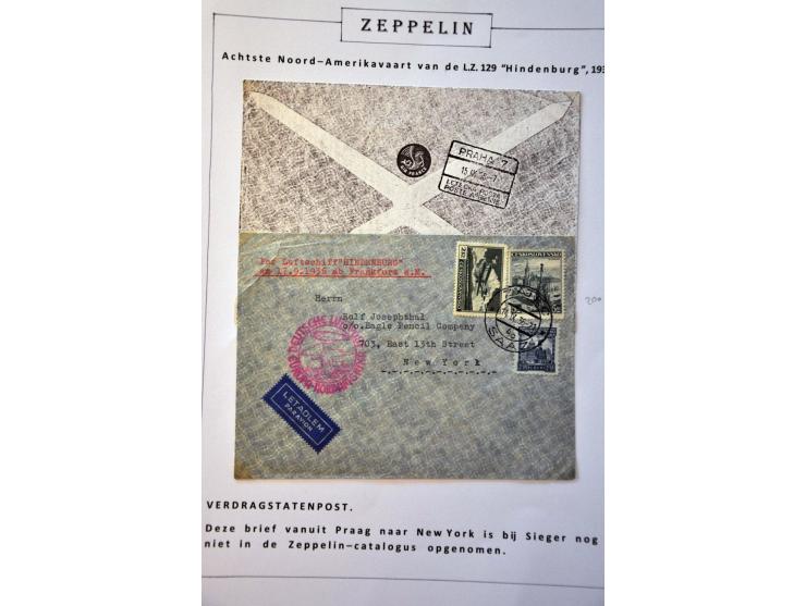 collection of about 130 Zeppelin covers including better flights and frankings, Treatypost, registered etc. on album leaves i