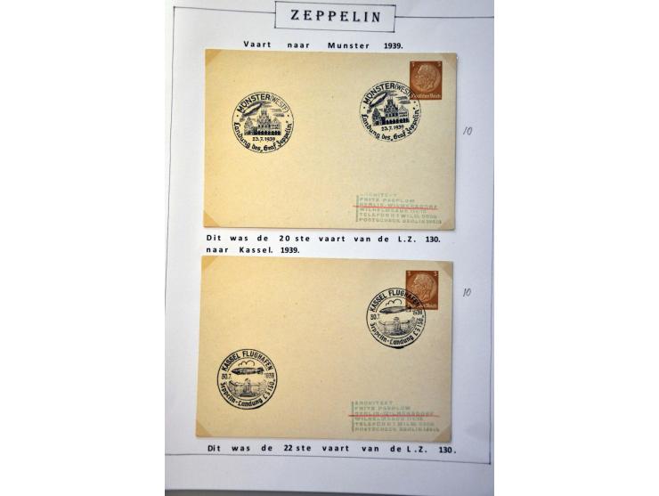 collection of about 130 Zeppelin covers including better flights and frankings, Treatypost, registered etc. on album leaves i