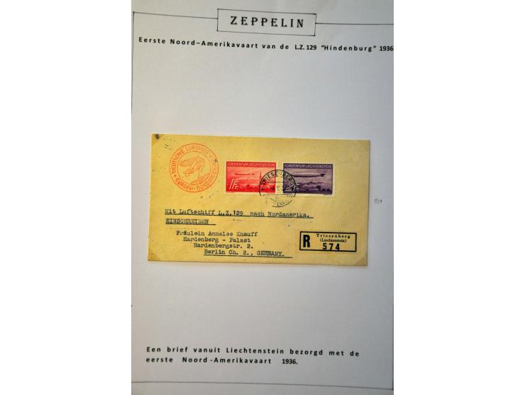 collection of about 130 Zeppelin covers including better flights and frankings, Treatypost, registered etc. on album leaves i