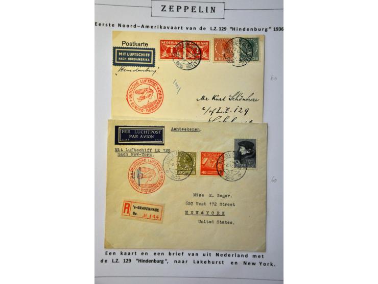 collection of about 130 Zeppelin covers including better flights and frankings, Treatypost, registered etc. on album leaves i