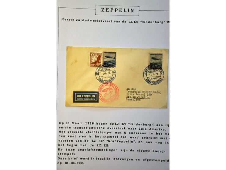 collection of about 130 Zeppelin covers including better flights and frankings, Treatypost, registered etc. on album leaves i