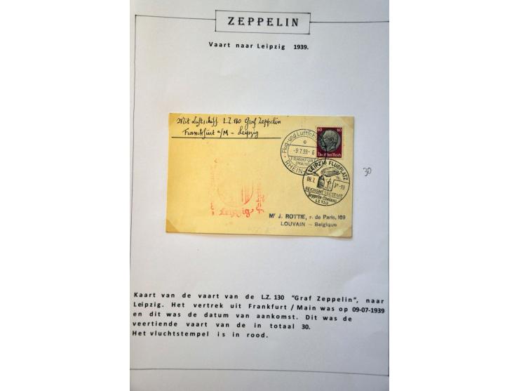 collection of about 130 Zeppelin covers including better flights and frankings, Treatypost, registered etc. on album leaves i