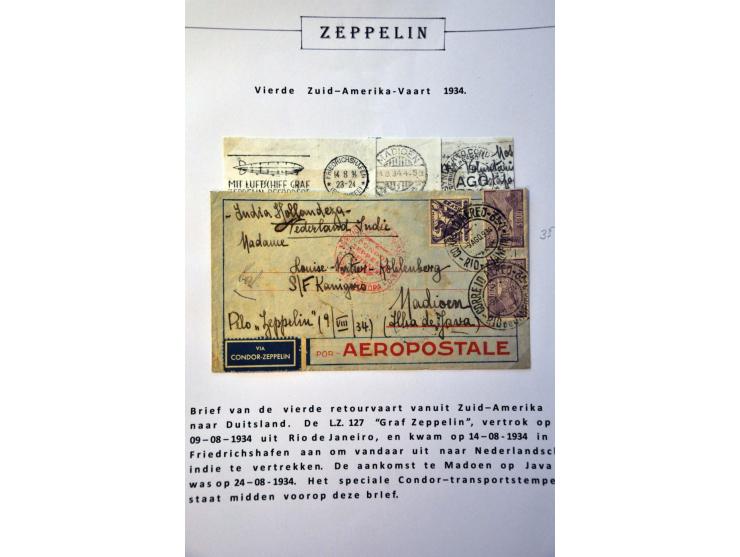 collection of about 130 Zeppelin covers including better flights and frankings, Treatypost, registered etc. on album leaves i