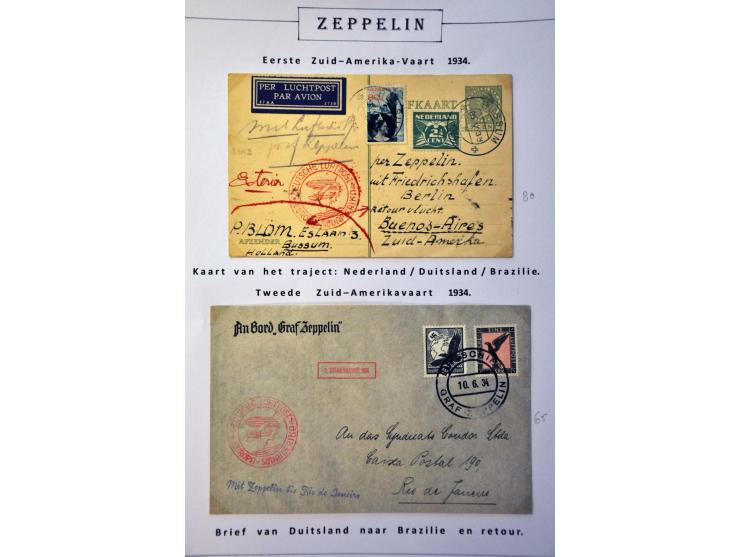 collection of about 130 Zeppelin covers including better flights and frankings, Treatypost, registered etc. on album leaves i