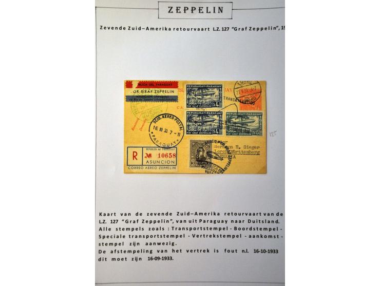 collection of about 130 Zeppelin covers including better flights and frankings, Treatypost, registered etc. on album leaves i