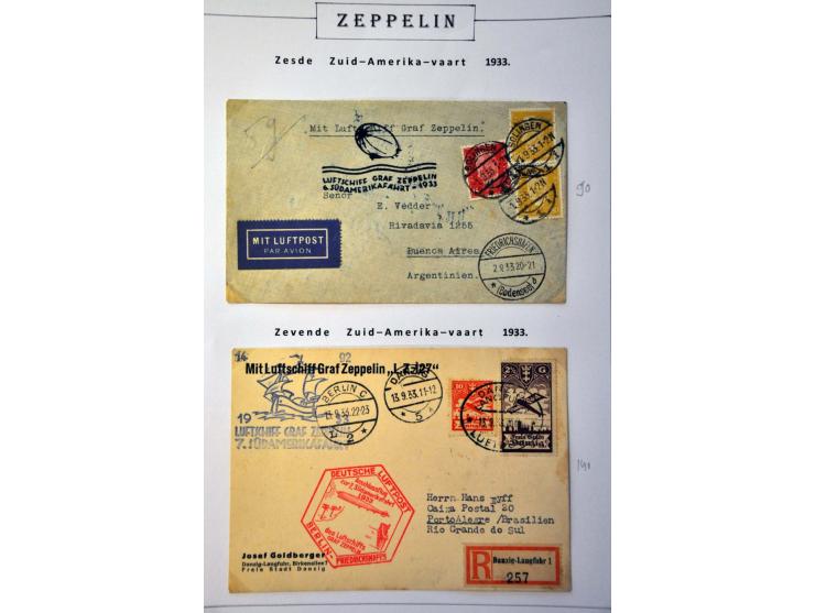 collection of about 130 Zeppelin covers including better flights and frankings, Treatypost, registered etc. on album leaves i