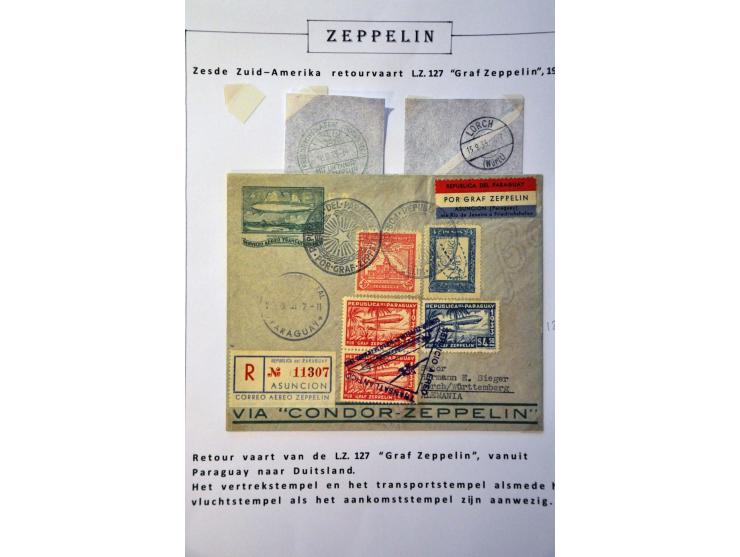 collection of about 130 Zeppelin covers including better flights and frankings, Treatypost, registered etc. on album leaves i