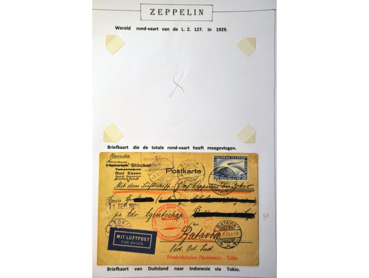 collection of about 130 Zeppelin covers including better flights and frankings, Treatypost, registered etc. on album leaves i